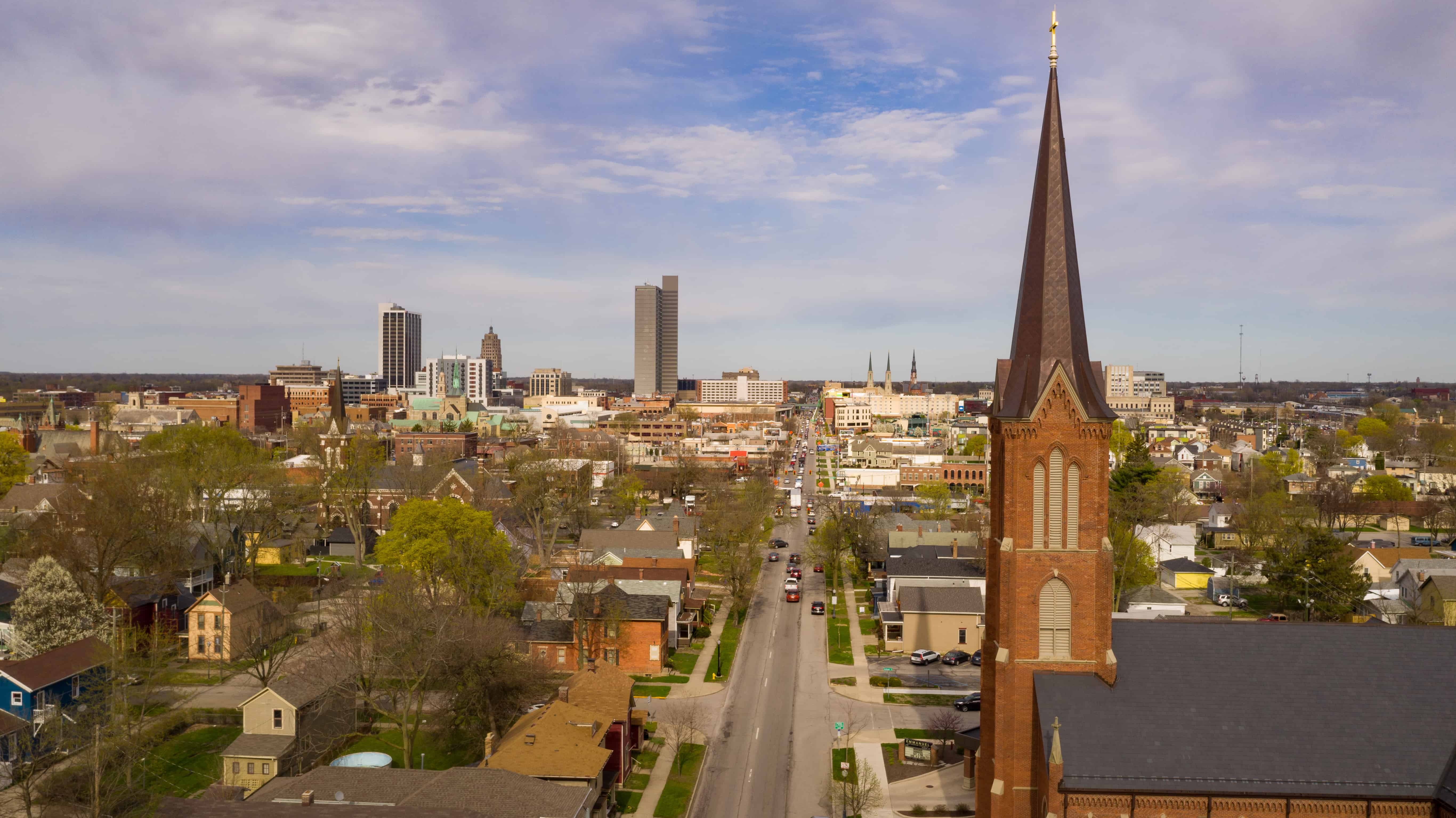 Buildings Streets and Homes in Fort Wayne Indiana ...