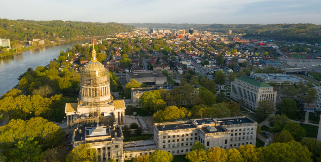 Long Panoramic View Charleston West Virginia Capitol City | Vibration ...